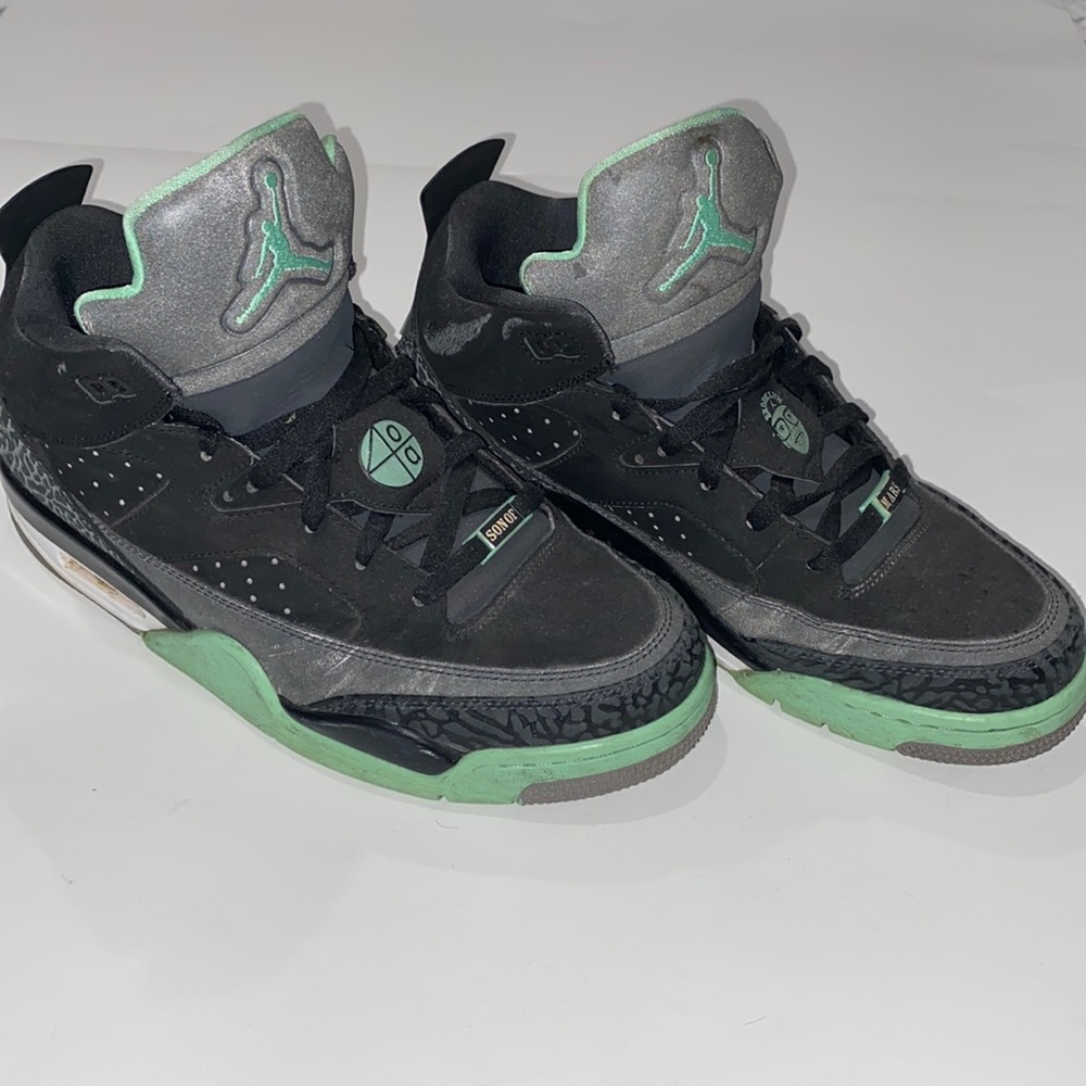 Air Jordan Son of Mars Black and Green High Tops Size 9.5